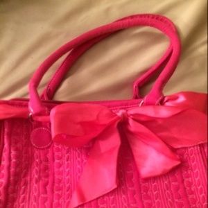 SOLD. Pink Quilted Purse with Bow